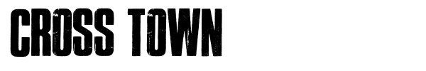 Cross Town font preview